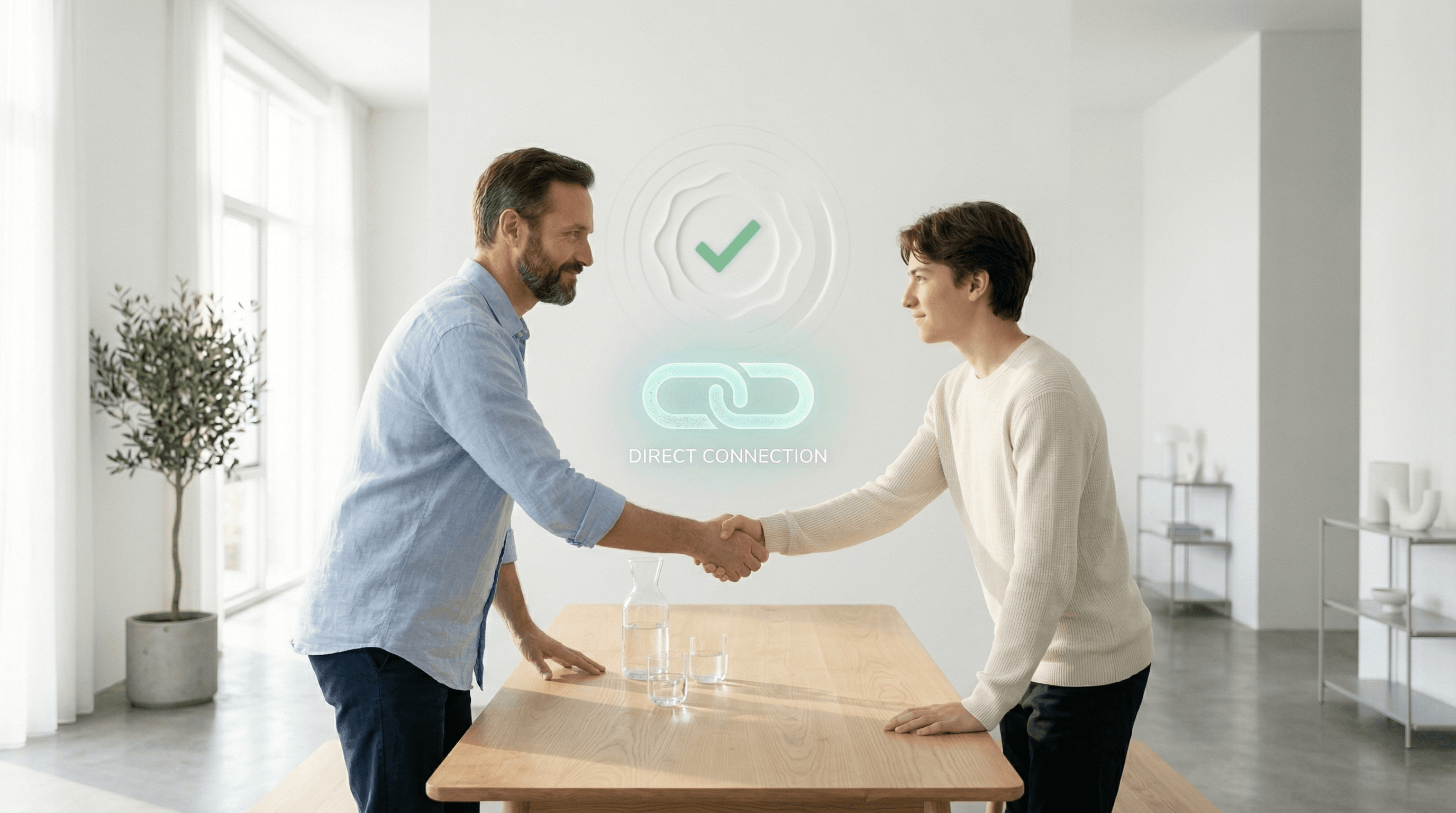 Connecting people - handshake